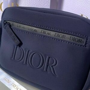 New Dior Beauty Large Travel Cosmetic Bag, Makeup Pads & Perfume Samples